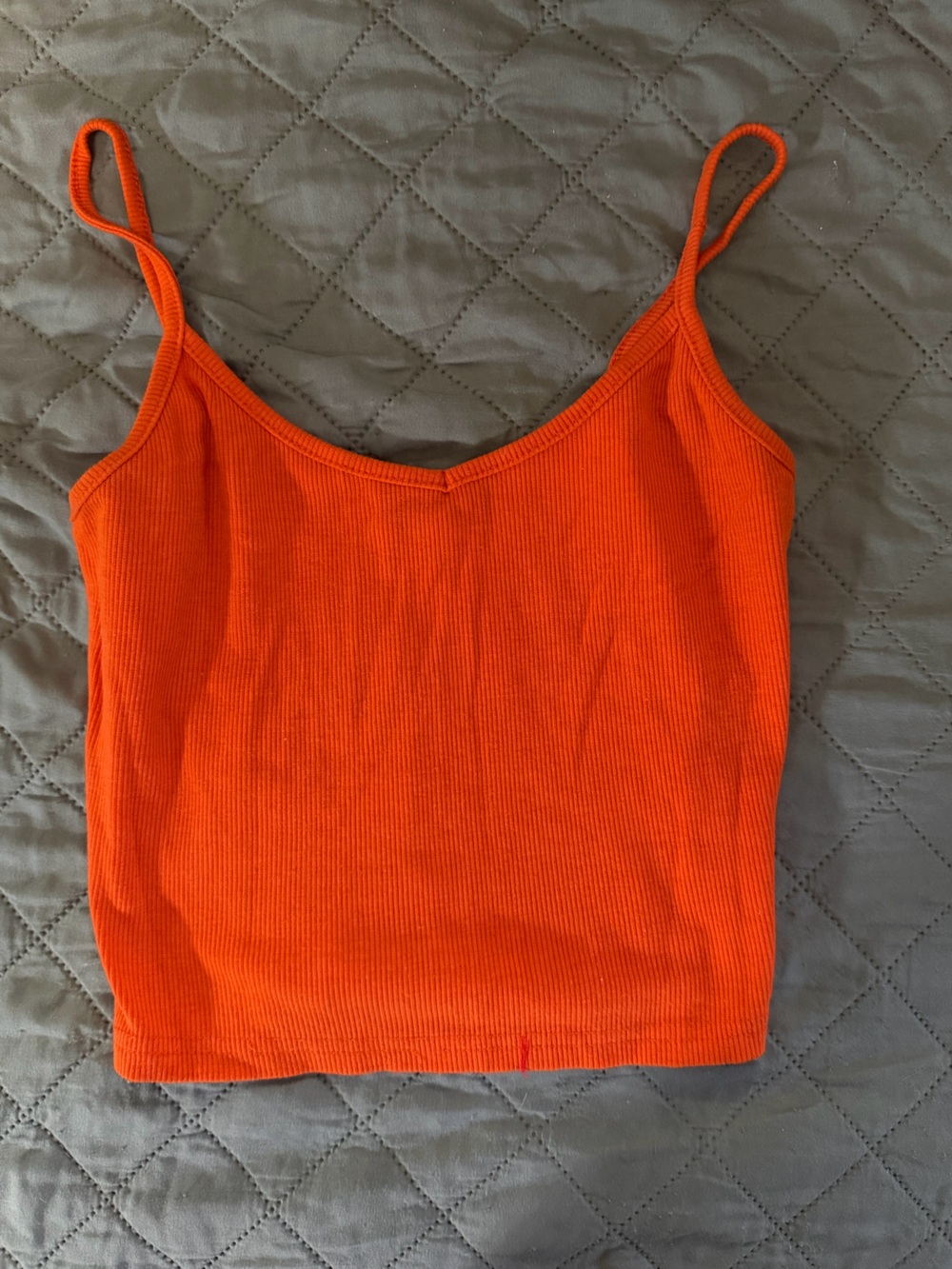 SHEIN Bright Orange Ribbed Camisole